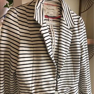 Black and white striped Anthro blazer